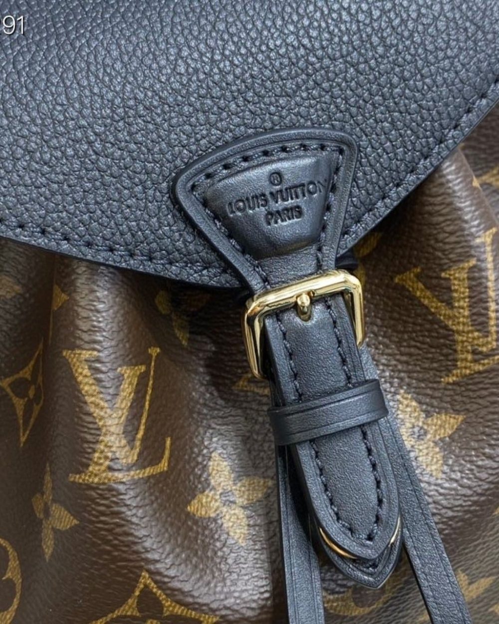 1:1 Replica Louis Vuitton LV Montsouris BB Monogram Canvas Black Luxury Bag For Women M45516 - 7.9in/20cm