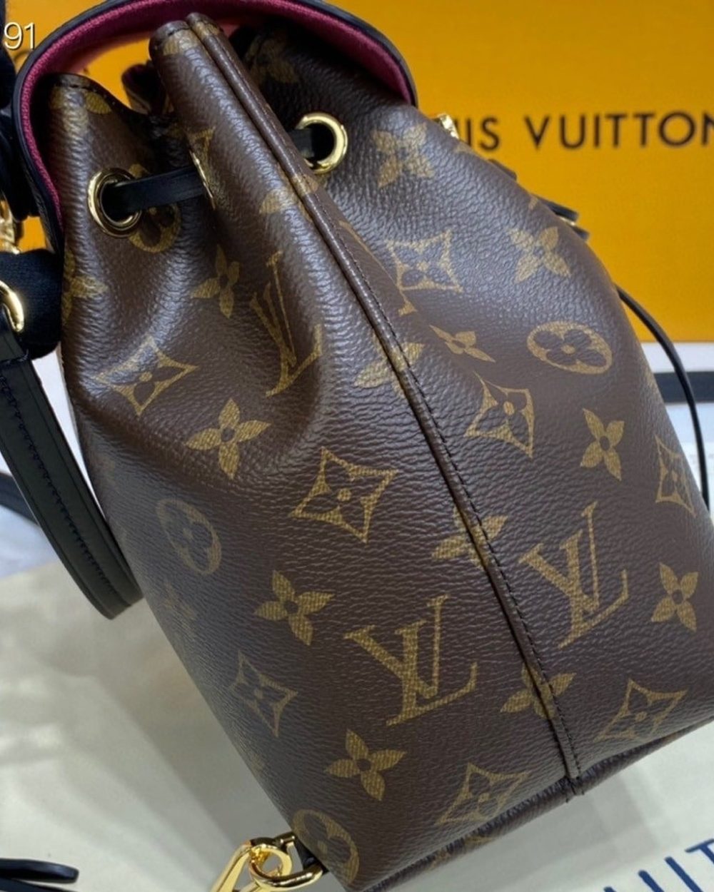 1:1 Replica Louis Vuitton LV Montsouris BB Monogram Canvas Black Luxury Bag For Women M45516 - 7.9in/20cm
