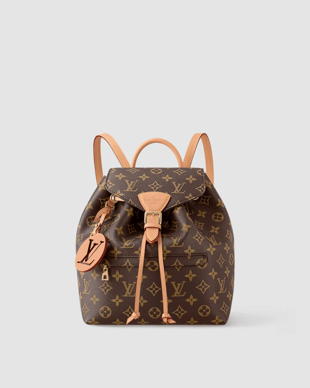 1:1 Replica Louis Vuitton LV Montsouris PM Brown Essential Backpack For Women M45501 - 13 in/ 33cm