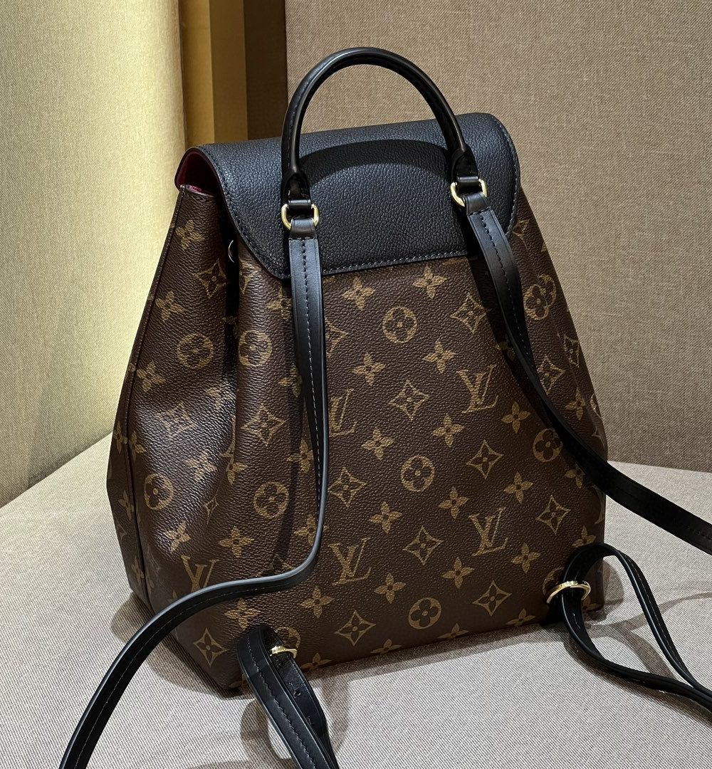 1:1 Replica Louis Vuitton LV Montsouris PM Brown And Black Essential Backpack For Women M45515 - 13 in/ 33cm