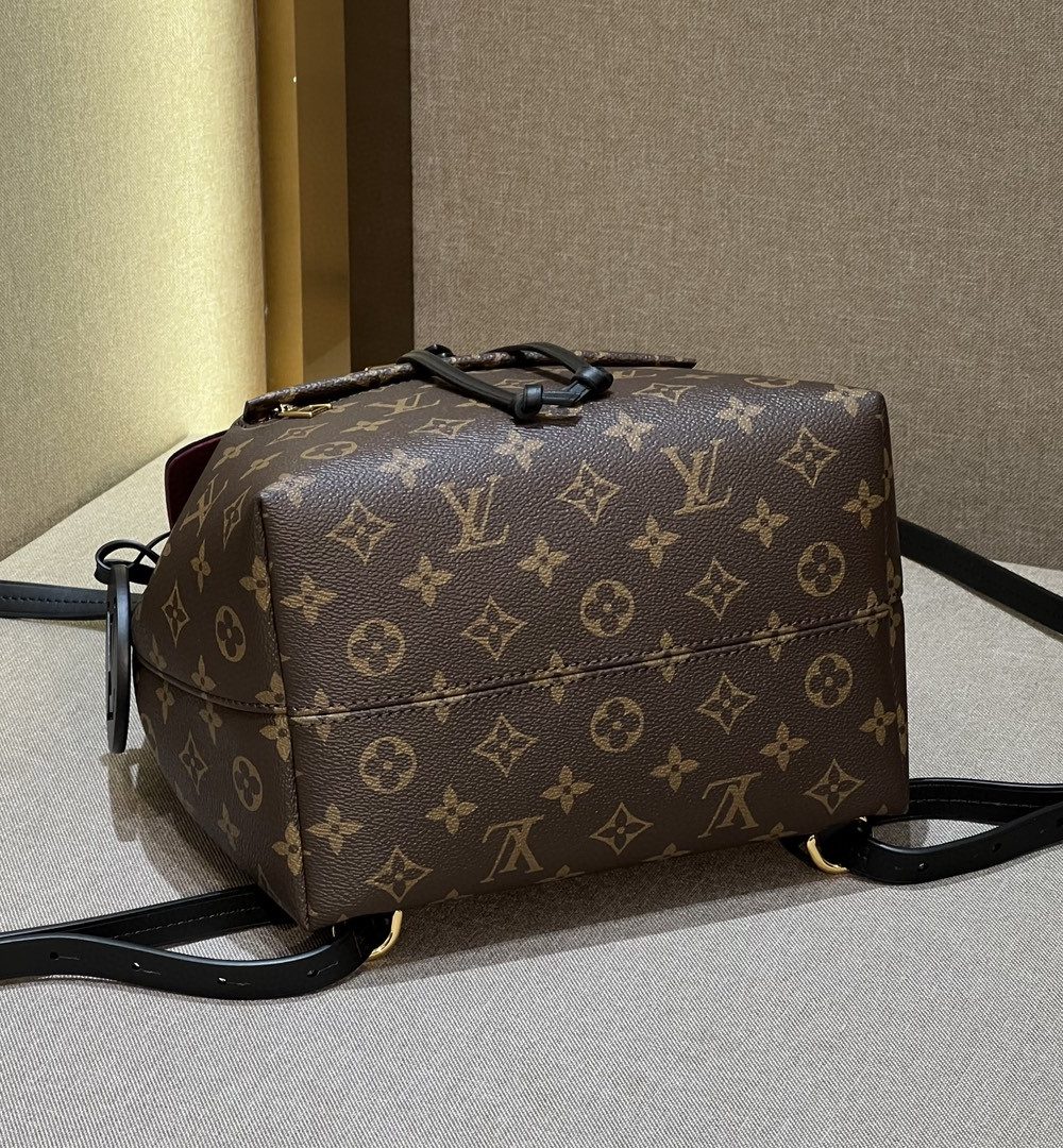 1:1 Replica Louis Vuitton LV Montsouris PM Brown And Black Essential Backpack For Women M45515 - 13 in/ 33cm