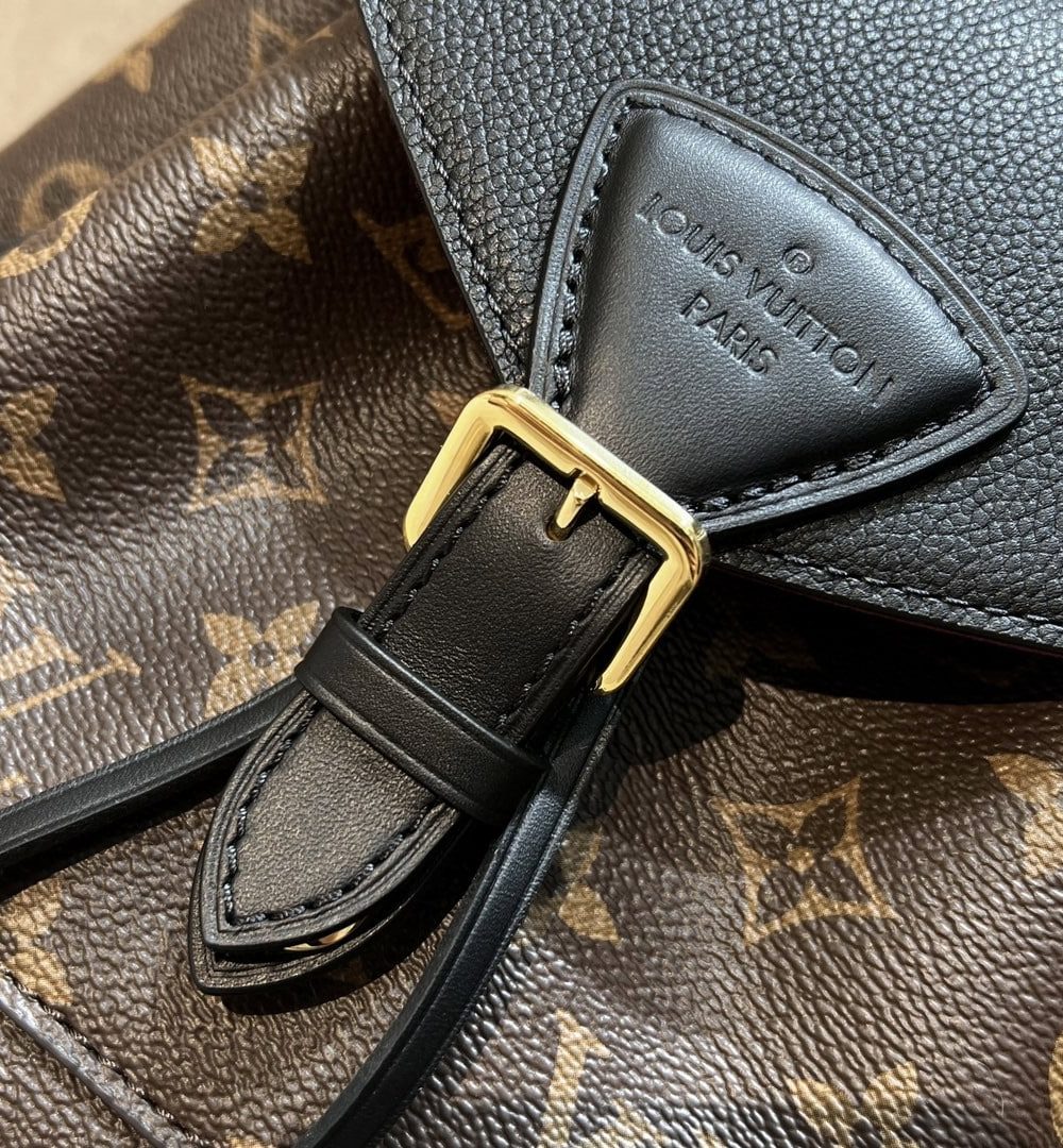 1:1 Replica Louis Vuitton LV Montsouris PM Brown And Black Essential Backpack For Women M45515 - 13 in/ 33cm