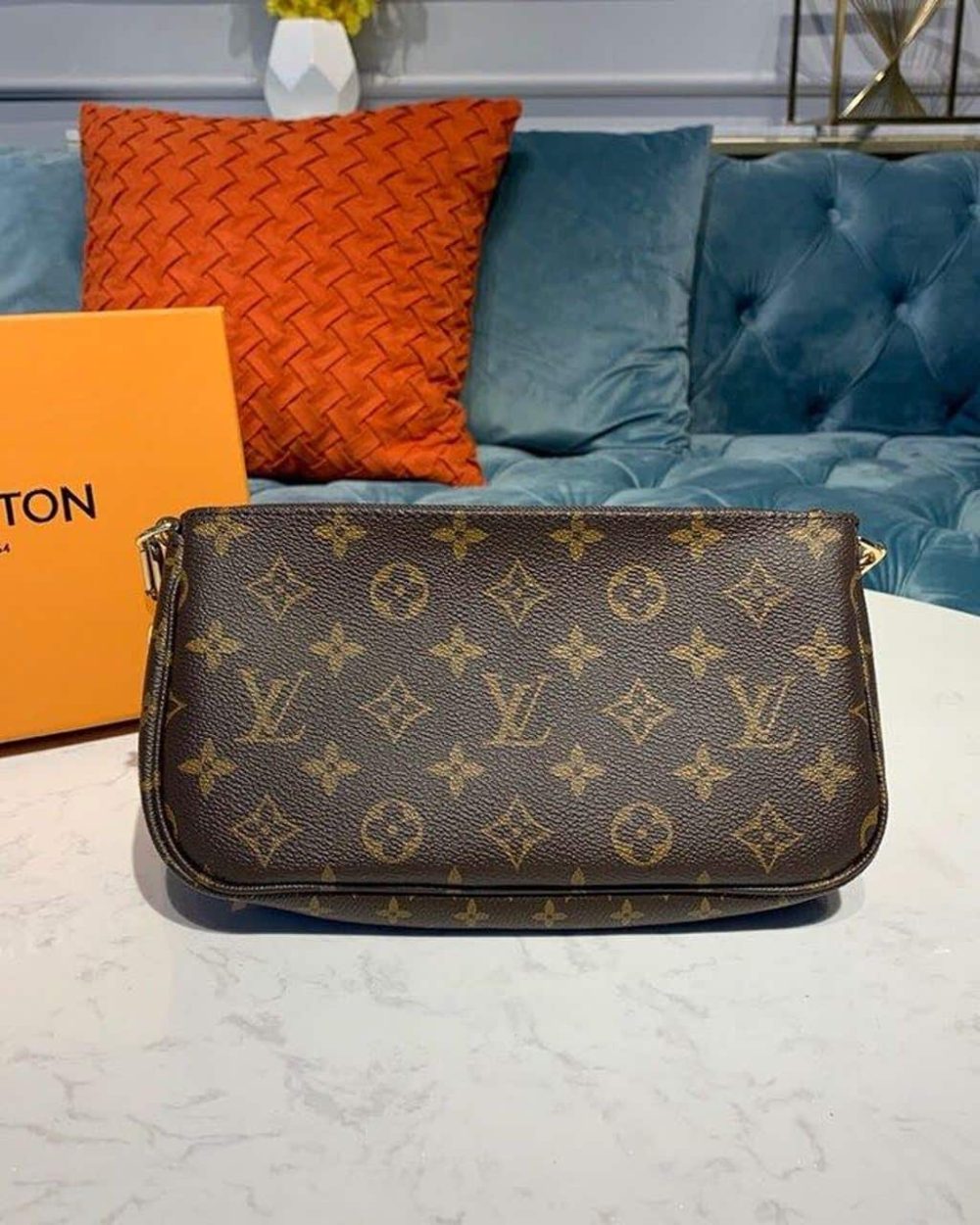 1:1 Replica Louis Vuitton LV Multi Pochette Accessoires Monogram Canvas Luxury Bag for Women M44813 - 24cm