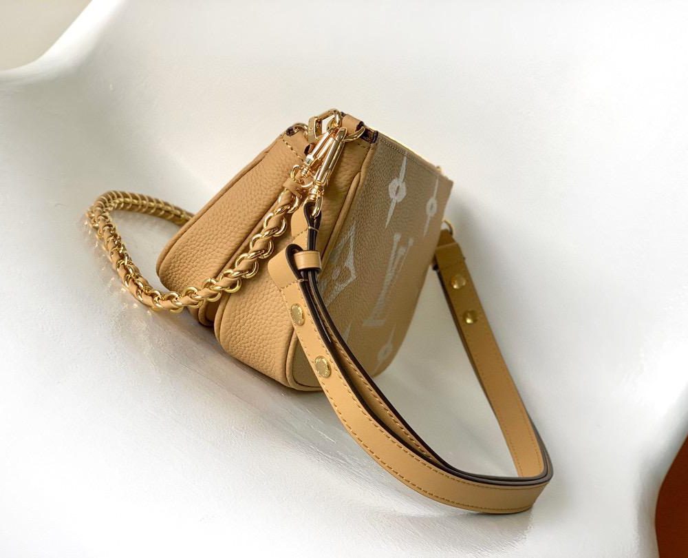 1:1 Replica Louis Vuitton LV Multi Pochette Accessoires Monogram Empreinte Leather Luxury Bag For Women M45983 - 9.8in/25cm