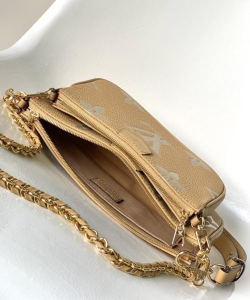 1:1 Replica Louis Vuitton LV Multi Pochette Accessoires Monogram Empreinte Leather Luxury Bag For Women M45983 - 9.8in/25cm