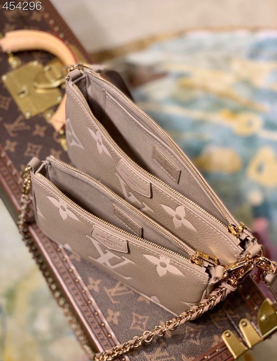 1:1 Replica Louis Vuitton LV Multi Pochette Accessoires Monogram Empreinte Leather Luxury Bag For Women - 9.8in/25cm