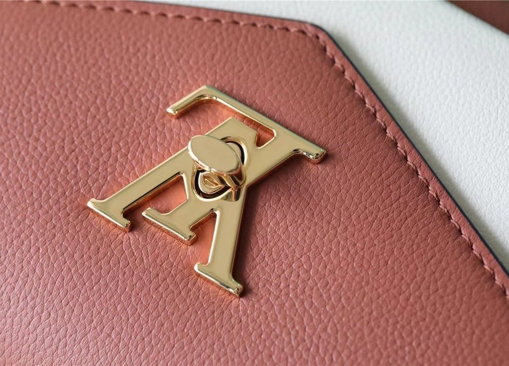 1:1 Replica Louis Vuitton LV Mylockme Chain Bag Brown/ Quartz White Luxury Bag For Women - 8.9in/22.5cm