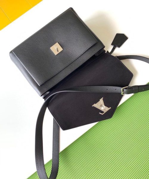 1:1 Replica Louis Vuitton LV Mylockme Satchel Black Luxury Bag For Women M54849 - 11in/28cm