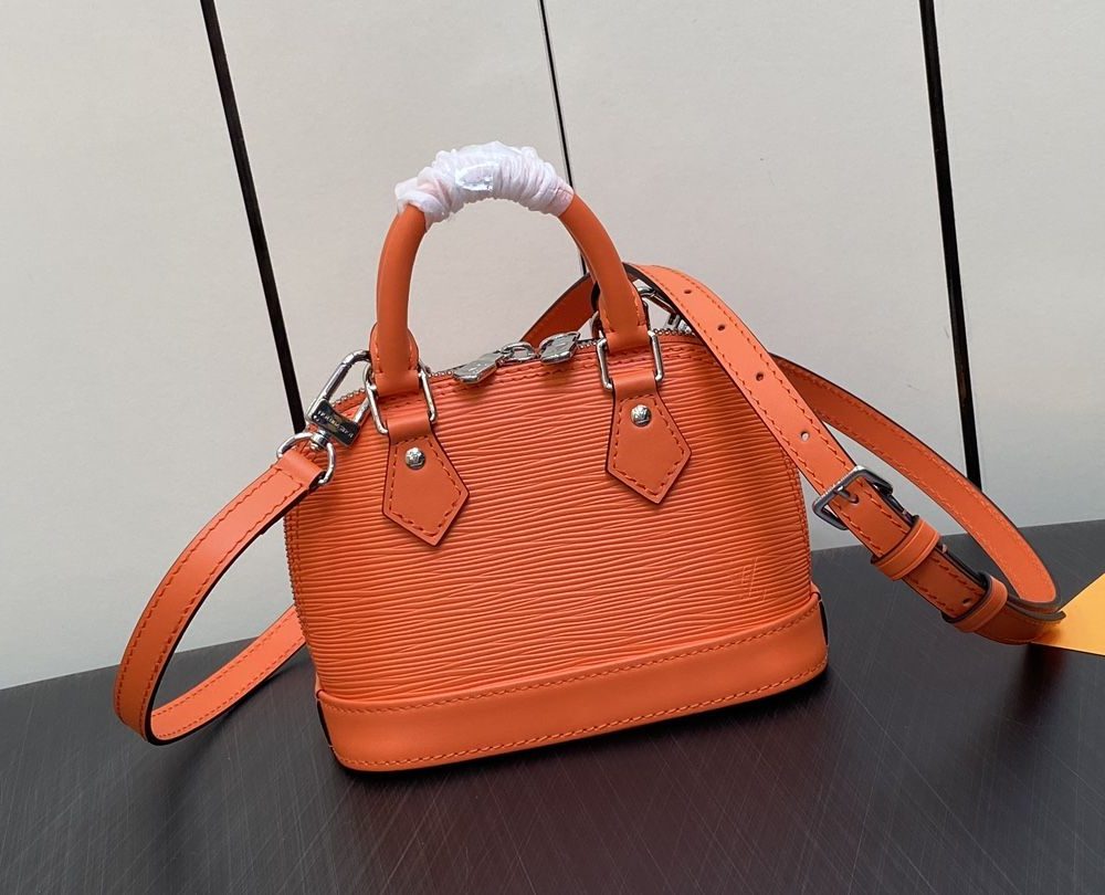 1:1 Replica Louis Vuitton LV Nano Alma Epi Leather Black/Orange/Green/Purple/Quartz Luxury Bag For Women M81945/M82404/M82403/M82402/M82411 - 18cm/ 3.1in