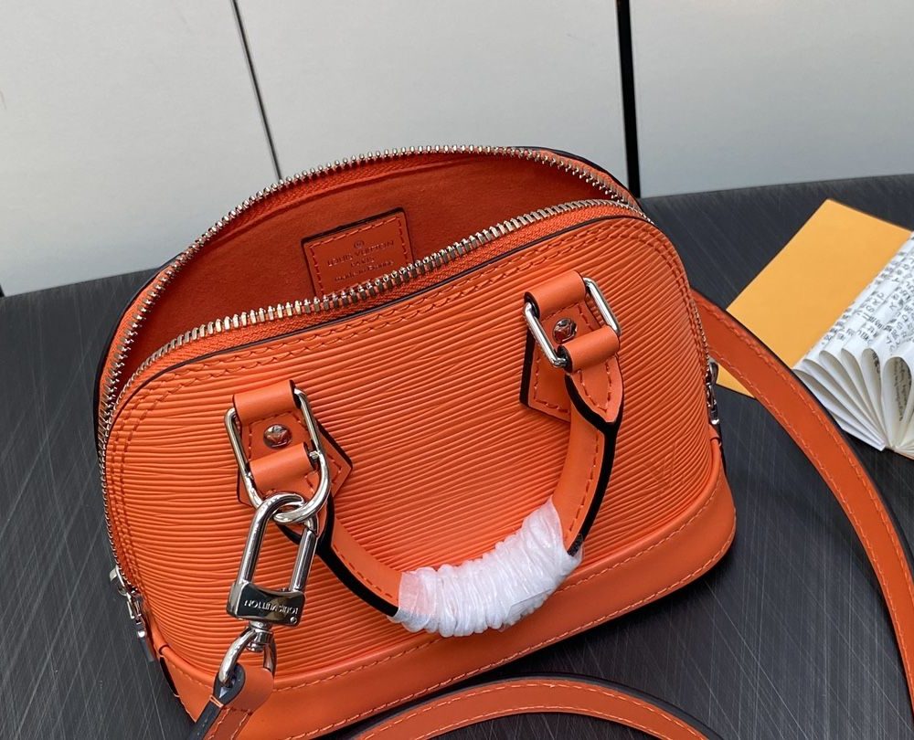 1:1 Replica Louis Vuitton LV Nano Alma Epi Leather Black/Orange/Green/Purple/Quartz Luxury Bag For Women M81945/M82404/M82403/M82402/M82411 - 18cm/ 3.1in