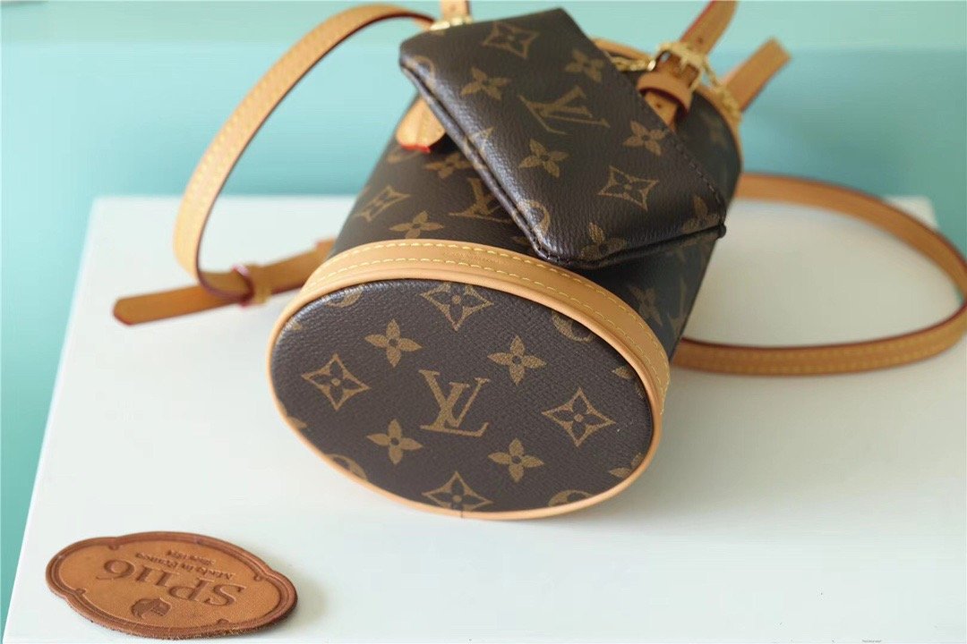 1:1 Replica Louis Vuitton LV Nano Bucket Bag Monogram Canvas Brown Luxury Bag For Women Brown - 6.7in/17cm - Image 2