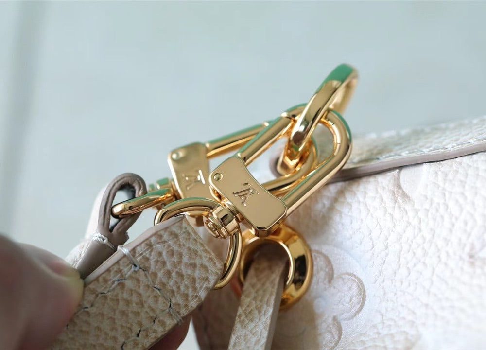 1:1 Replica Louis Vuitton LV Nano Noe Monogram Empreinte Light Beige Luxury Bag For Women M81463 - 6.3in/16cm