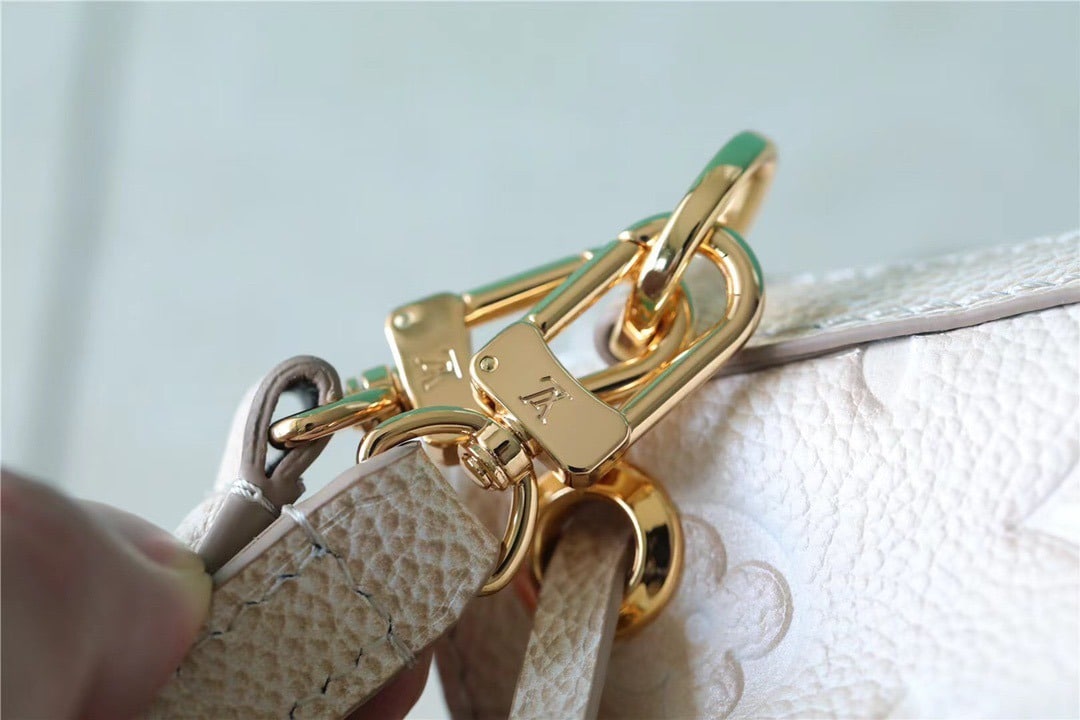1:1 Replica Louis Vuitton LV Nano Noe Monogram Empreinte Light Beige Luxury Bag For Women M81463 - 6.3in/16cm - Image 8