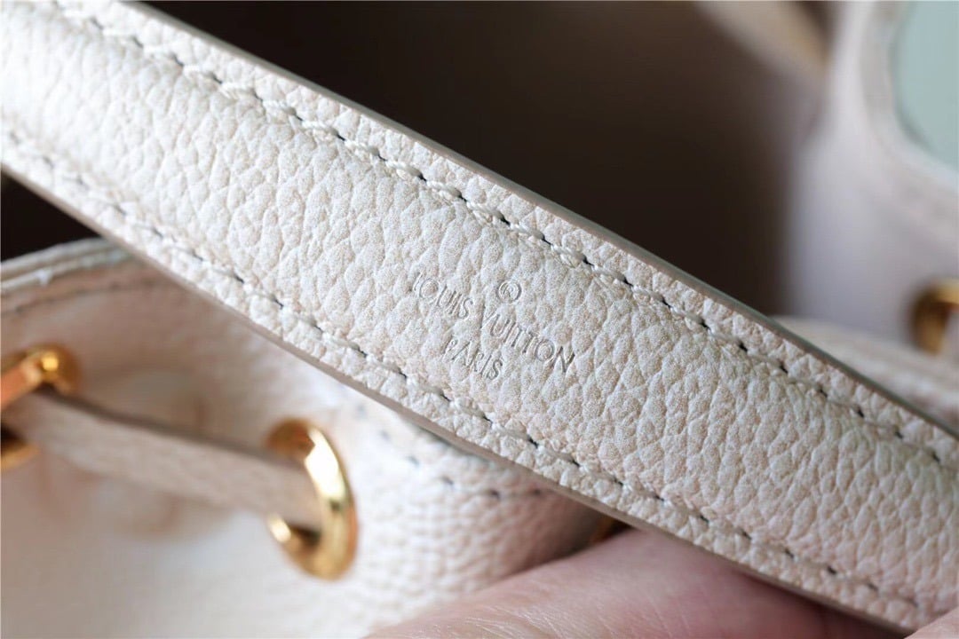 1:1 Replica Louis Vuitton LV Nano Noe Monogram Empreinte Light Beige Luxury Bag For Women M81463 - 6.3in/16cm - Image 2