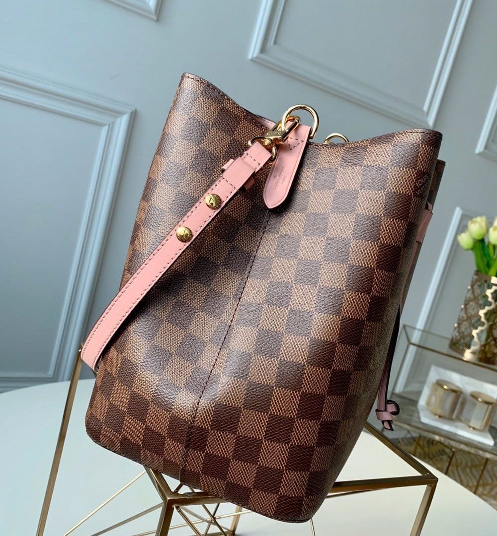 1:1 Replica Louis Vuitton LV NeoNoe MM Damier Ebene Canvas Luxury Bag For Women N40198 - 10.2in/26cm