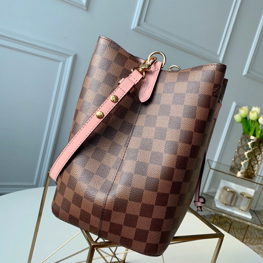 1:1 Replica Louis Vuitton LV NeoNoe MM Damier Ebene Canvas Luxury Bag For Women N40198 - 10.2in/26cm - Image 4