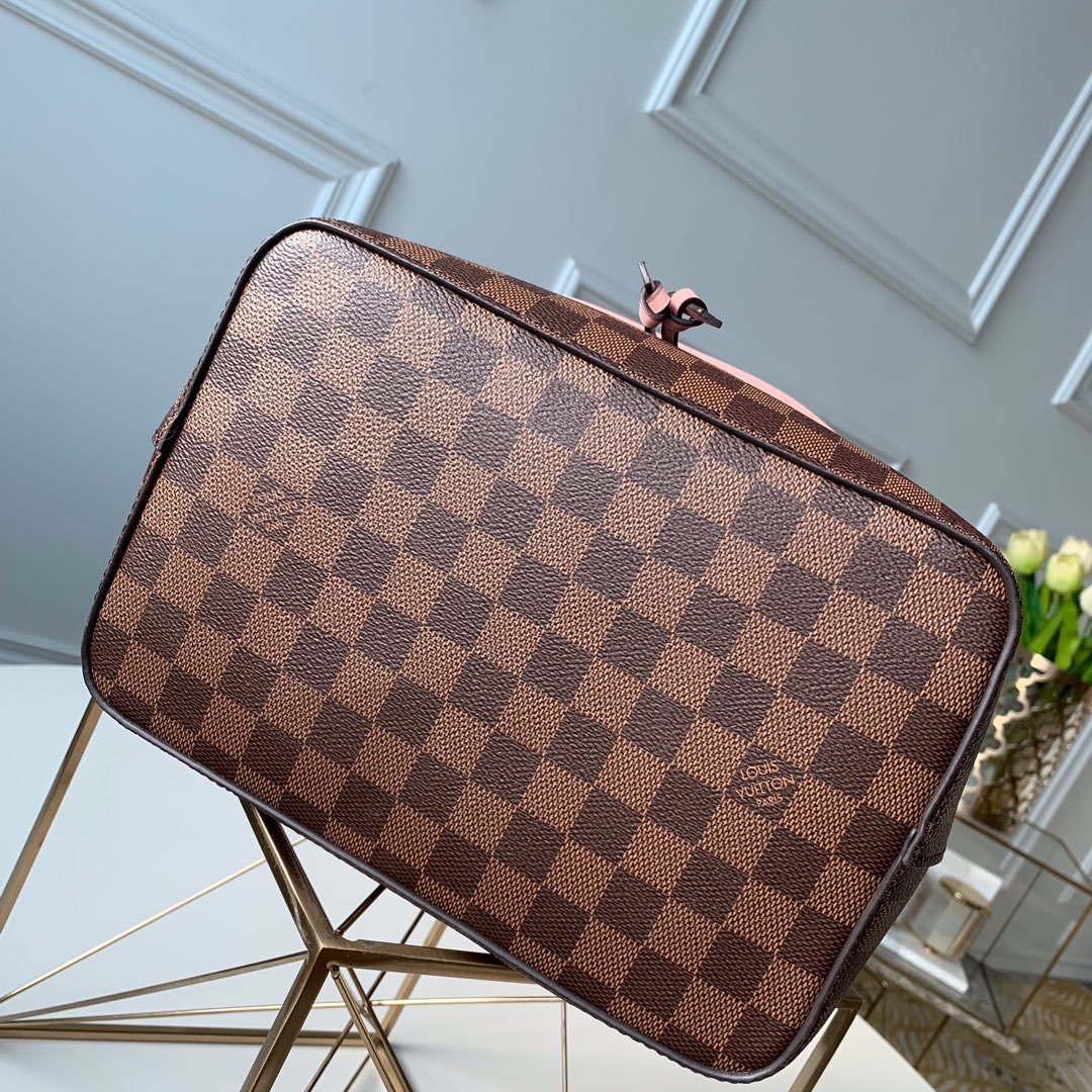 1:1 Replica Louis Vuitton LV NeoNoe MM Damier Ebene Canvas Luxury Bag For Women N40198 - 10.2in/26cm - Image 3