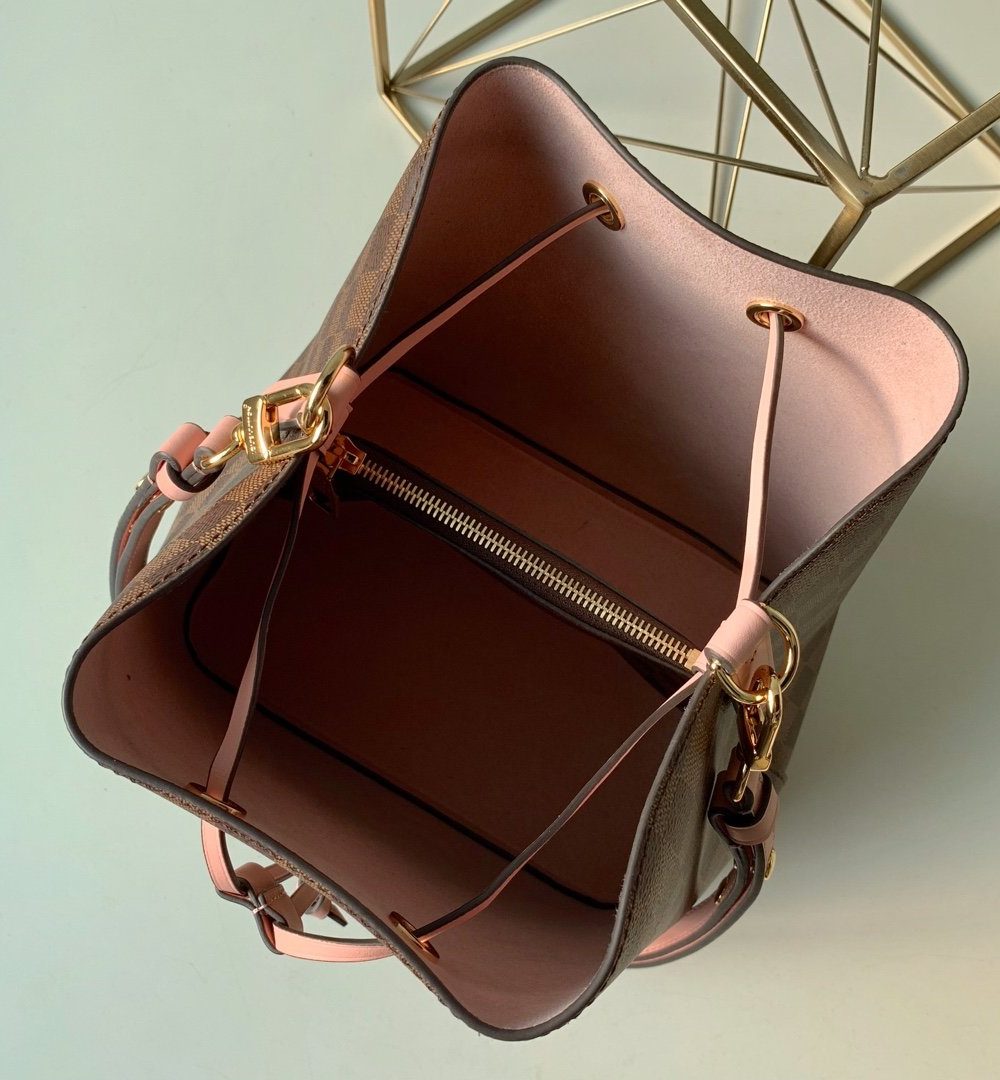 1:1 Replica Louis Vuitton LV NeoNoe MM Damier Ebene Canvas Luxury Bag For Women N40198 - 10.2in/26cm