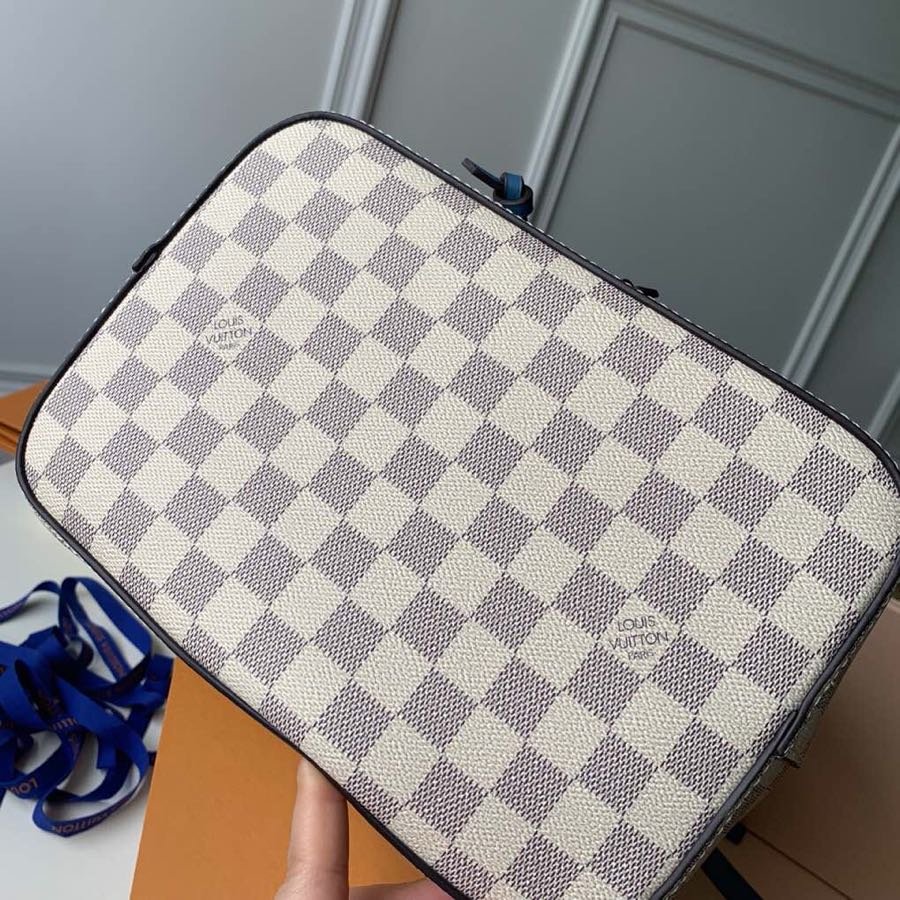 1:1 Replica Louis Vuitton LV NéoNoé MM Damier Azur Canvas Luxury Bag For Women N40153 - 10.2in/26cm - Image 7