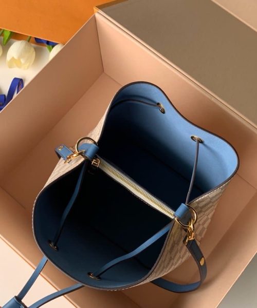 1:1 Replica Louis Vuitton LV NéoNoé MM Damier Azur Canvas Luxury Bag For Women N40153 - 10.2in/26cm