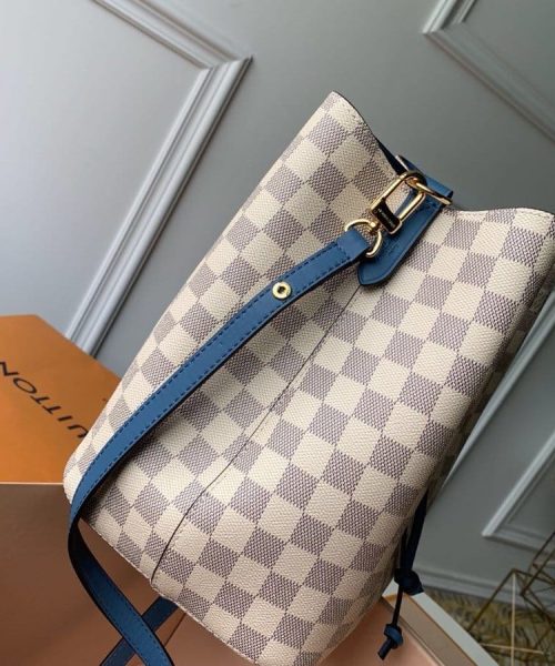 1:1 Replica Louis Vuitton LV NéoNoé MM Damier Azur Canvas Luxury Bag For Women N40153 - 10.2in/26cm