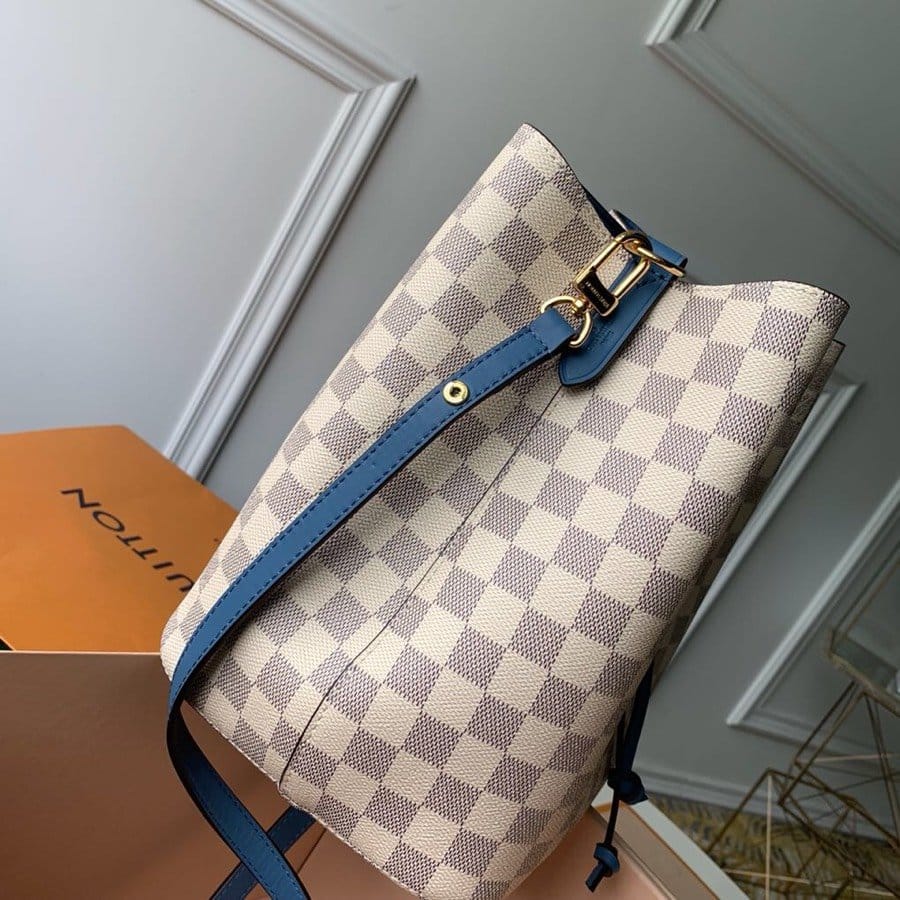 1:1 Replica Louis Vuitton LV NéoNoé MM Damier Azur Canvas Luxury Bag For Women N40153 - 10.2in/26cm - Image 3