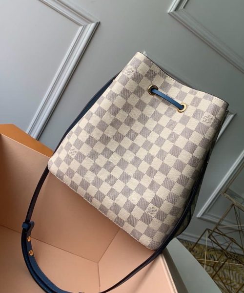 1:1 Replica Louis Vuitton LV NéoNoé MM Damier Azur Canvas Luxury Bag For Women N40153 - 10.2in/26cm
