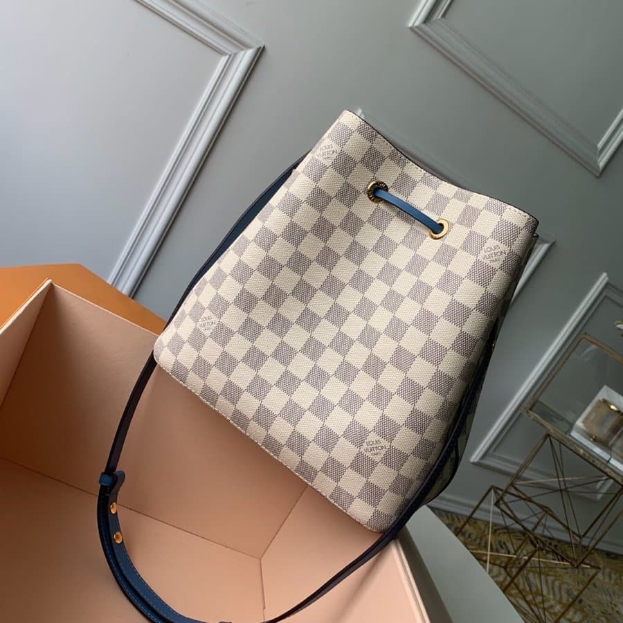 1:1 Replica Louis Vuitton LV NéoNoé MM Damier Azur Canvas Luxury Bag For Women N40153 - 10.2in/26cm - Image 5