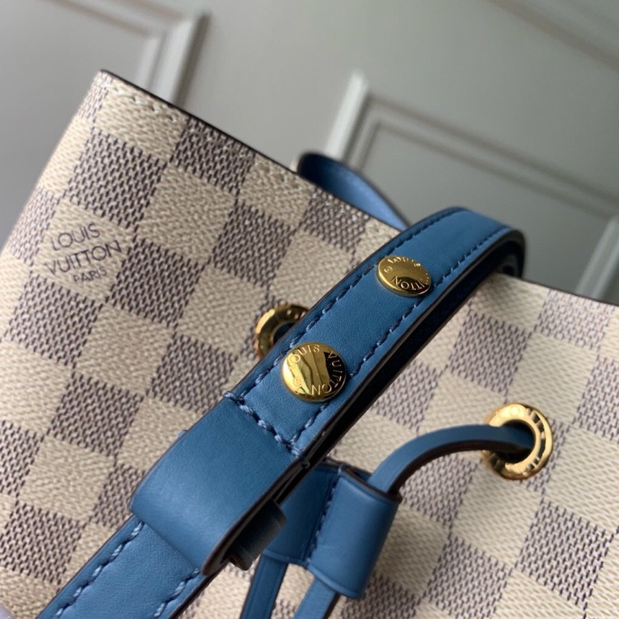 1:1 Replica Louis Vuitton LV NéoNoé MM Damier Azur Canvas Luxury Bag For Women N40153 - 10.2in/26cm - Image 9