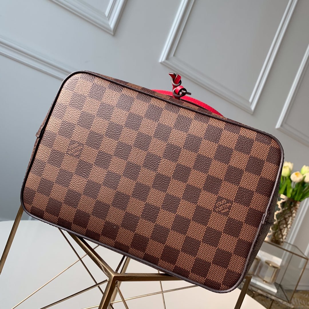 1:1 Replica Louis Vuitton LV NéoNoé MM Damier Ebene Canvas Luxury Bag For Women N40214 - 10.2in/26cm - Image 8