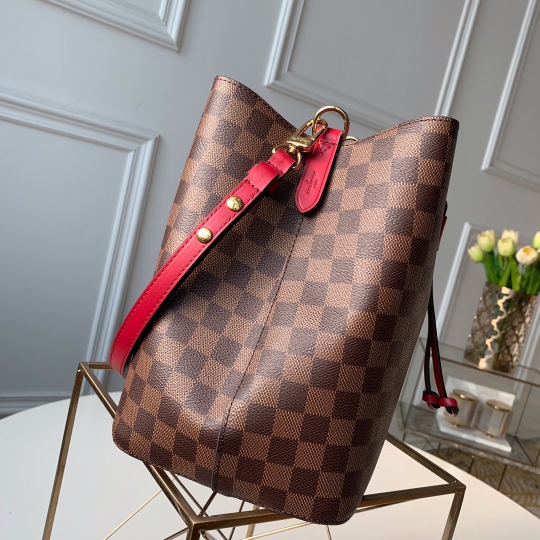 1:1 Replica Louis Vuitton LV NéoNoé MM Damier Ebene Canvas Luxury Bag For Women N40214 - 10.2in/26cm - Image 3