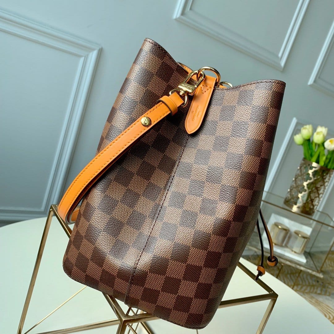 1:1 Replica Louis Vuitton LV NéoNoé MM Damier Ebene Canvas Luxury Bag For Women N40213 - 10.2in/26cm - Image 8