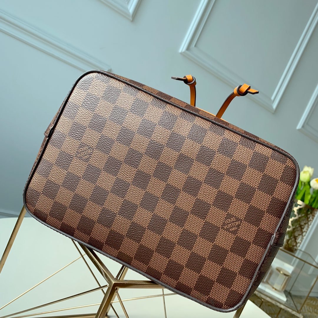 1:1 Replica Louis Vuitton LV NéoNoé MM Damier Ebene Canvas Luxury Bag For Women N40213 - 10.2in/26cm - Image 9