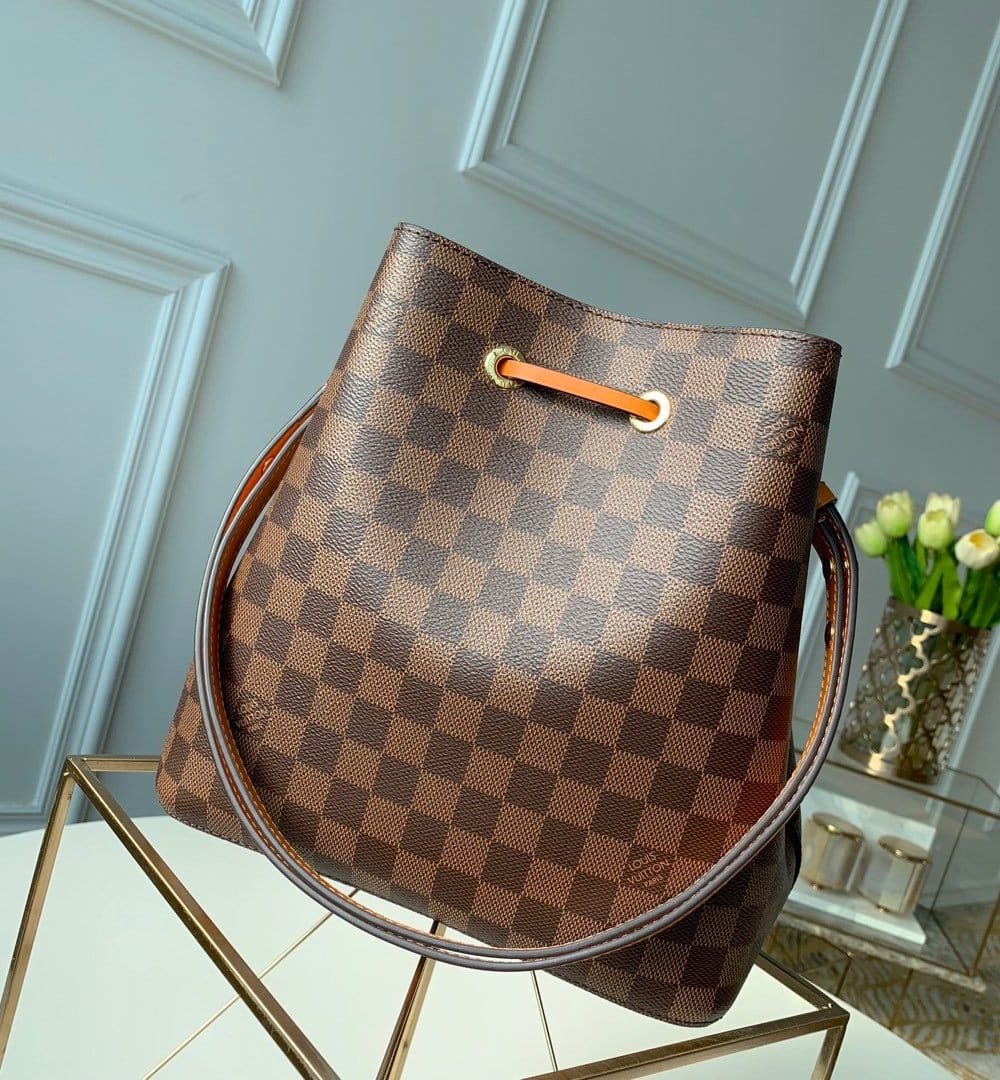 1:1 Replica Louis Vuitton LV NéoNoé MM Damier Ebene Canvas Luxury Bag For Women N40213 - 10.2in/26cm