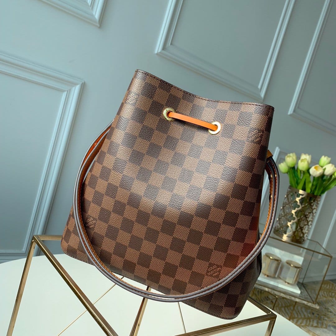 1:1 Replica Louis Vuitton LV NéoNoé MM Damier Ebene Canvas Luxury Bag For Women N40213 - 10.2in/26cm - Image 4