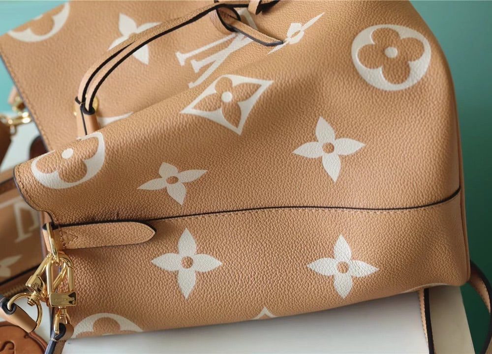 1:1 Replica Louis Vuitton LV NeoNoe MM Monogram Empreinte Leather Luxury Bag For Women M45808 - 10.2in/26cm