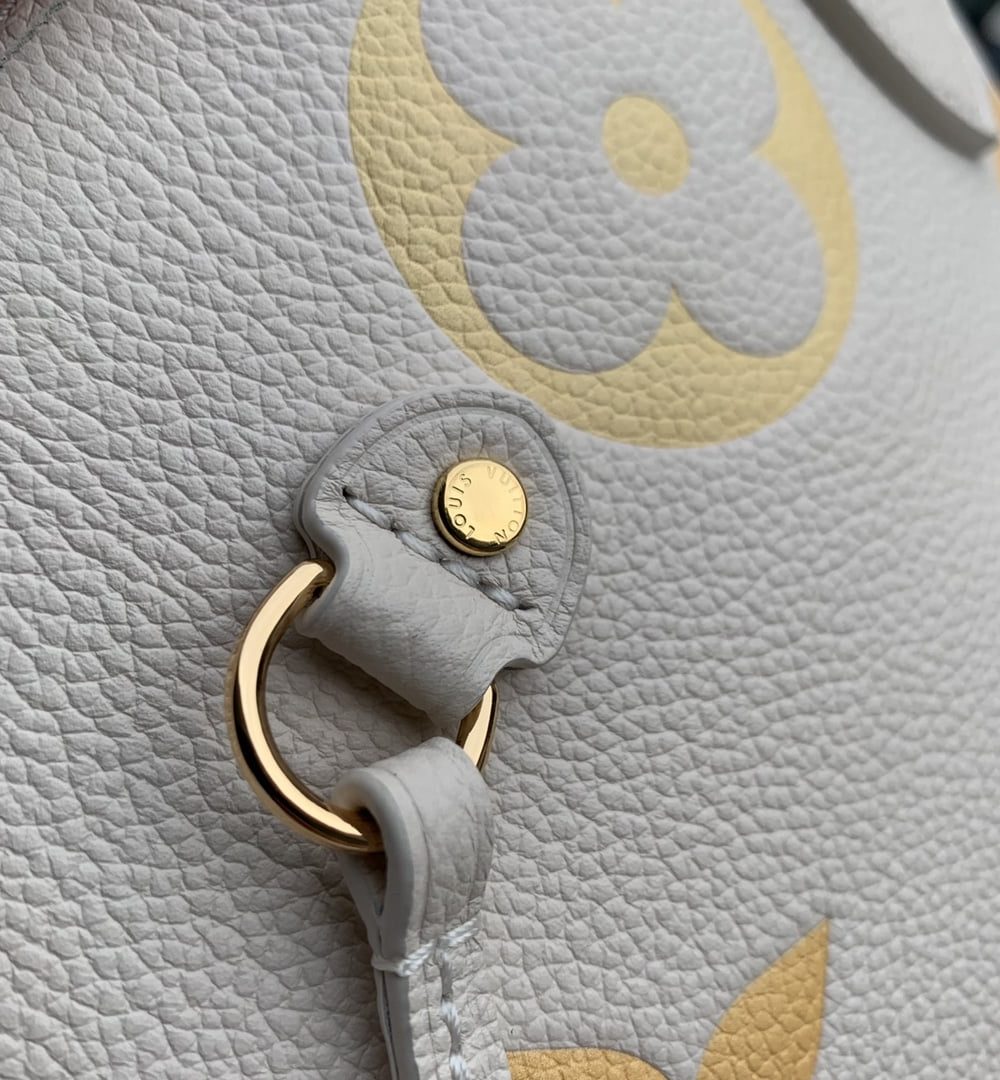 1:1 Replica Louis Vuitton LV Neverfull MM Monogram Empreinte Beige Clair Luxury Women Bag M46516 30.9cm/ 12.2in