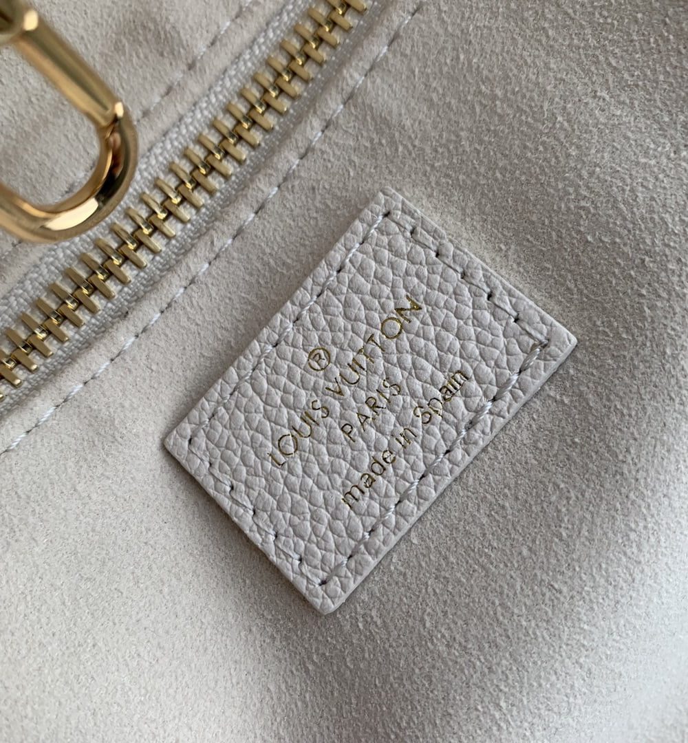 1:1 Replica Louis Vuitton LV Neverfull MM Monogram Empreinte Beige Clair Luxury Women Bag M46516 30.9cm/ 12.2in