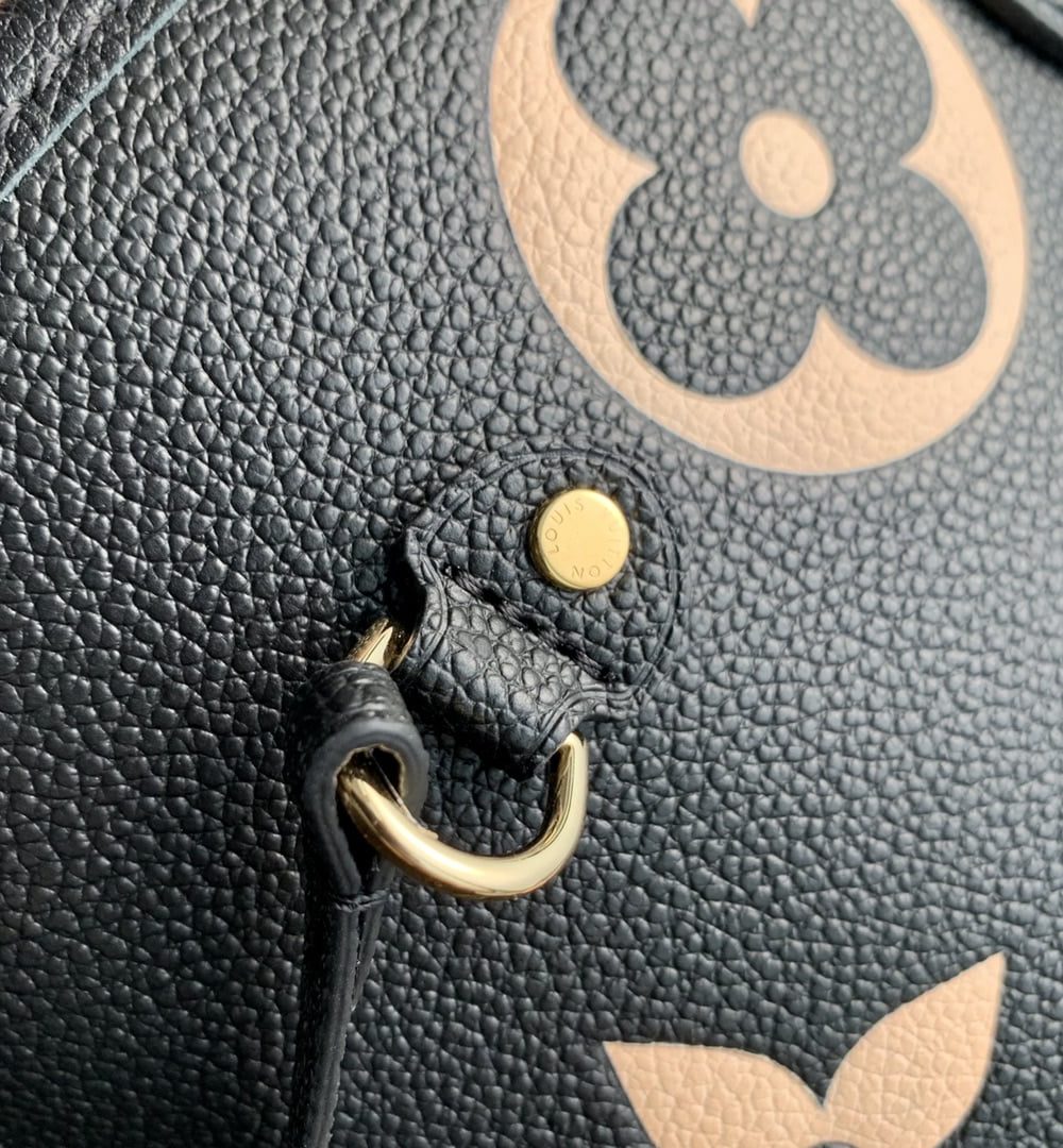 1:1 Replica Louis Vuitton LV Neverfull MM Monogram Empreinte Leather Black Luxury Bag For Women M58907 - 31cm/ 12.2in