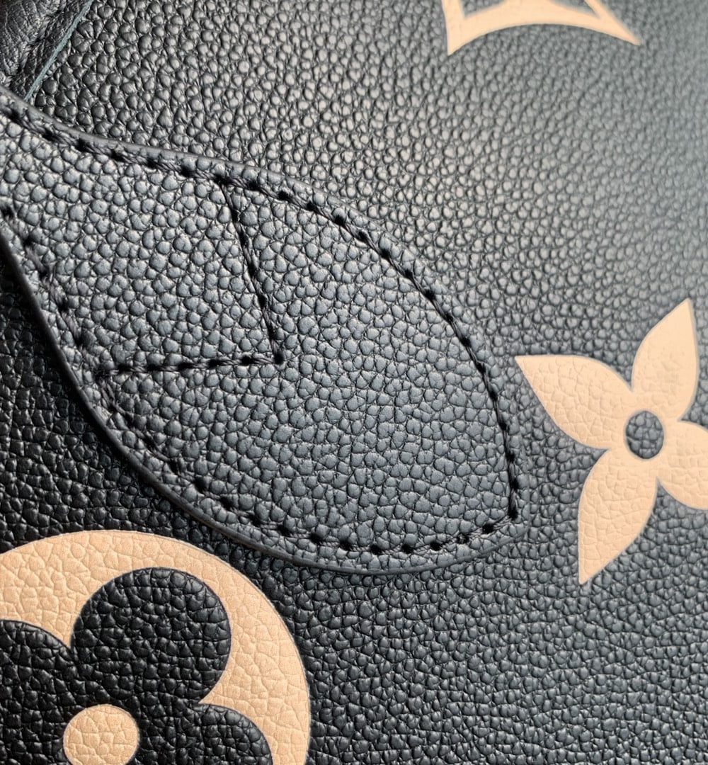 1:1 Replica Louis Vuitton LV Neverfull MM Monogram Empreinte Leather Black Luxury Bag For Women M58907 - 31cm/ 12.2in