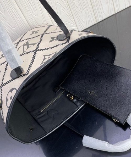 1:1 Replica Louis Vuitton LV Neverfull MM Monogram Empreinte Leather Luxury Bag For Women M46039 - 12.2in/31cm