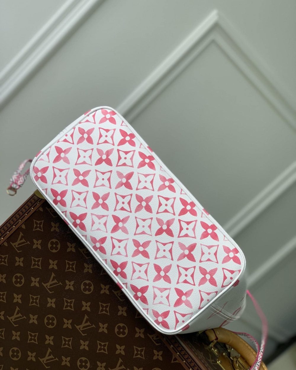 1:1 Replica Louis Vuitton LV Neverfull MM Other Monogram Canvas Pink Luxury Bag For Women M22980 - 31cm/ 12.2in