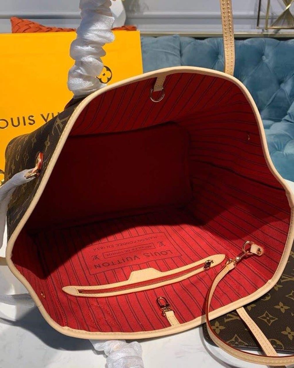 1:1 Replica Louis Vuitton LV Neverfull MM Monogram Canvas Luxury Bag For Women M41177 - 12.2in/31cm