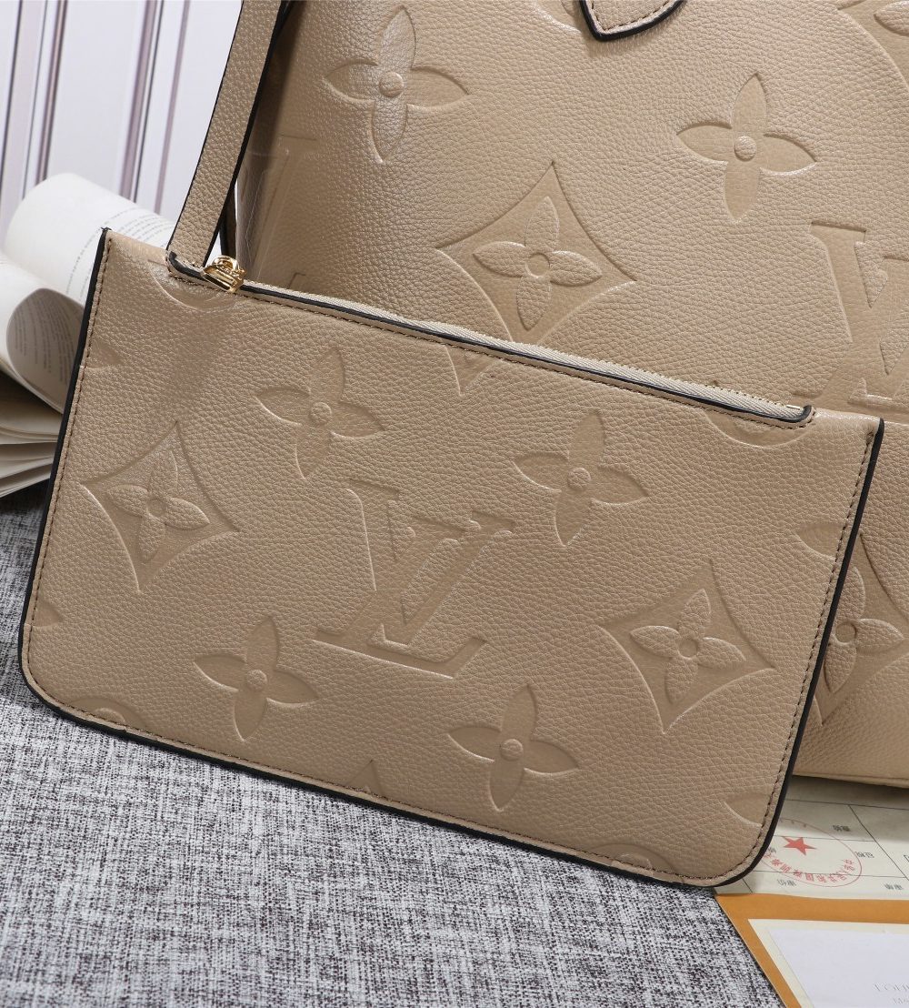 1:1 Replica Louis Vuitton LV Neverfull MM Monogram Empreinte Leather Luxury Bag For Women M45686 - 12.2in/31cm