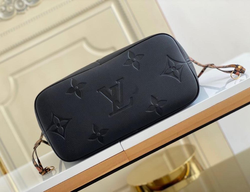 1:1 Replica Louis Vuitton LV Neverfull MM Wild At Heart Monogram Empreinte Leather Luxury Bag For Women M45856 - 12.2in/31cm