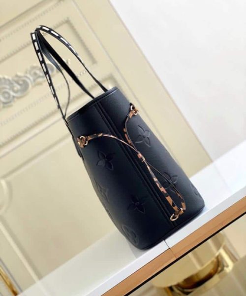 1:1 Replica Louis Vuitton LV Neverfull MM Wild At Heart Monogram Empreinte Leather Luxury Bag For Women M45856 - 12.2in/31cm