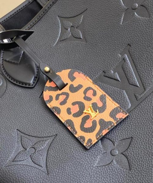 1:1 Replica Louis Vuitton LV Neverfull MM Wild At Heart Monogram Empreinte Leather Luxury Bag For Women M45856 - 12.2in/31cm