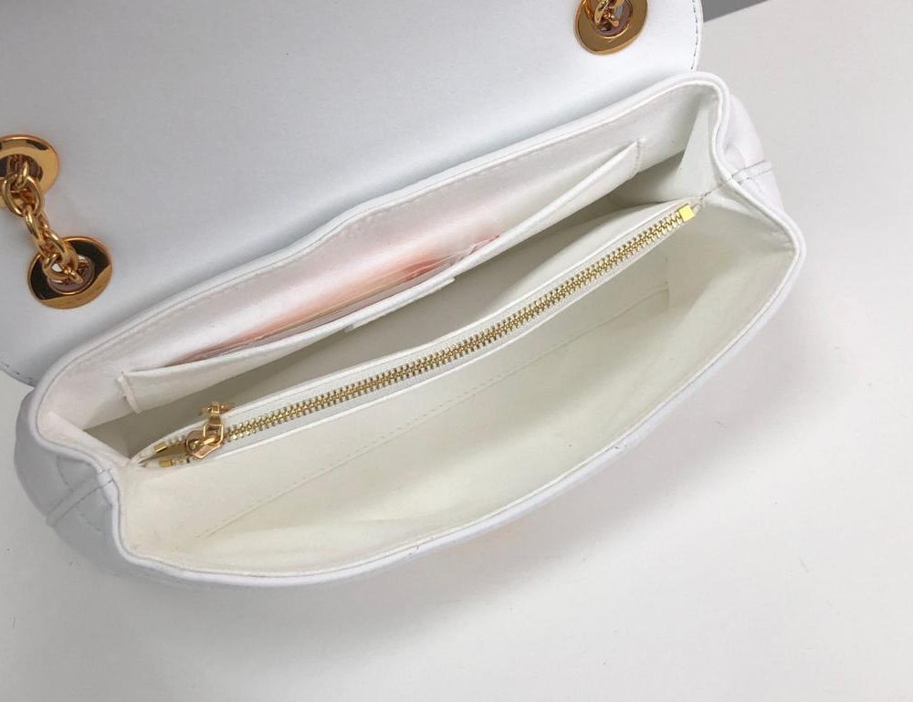 1:1 Replica Louis Vuitton LV New Wave Chain Bag White Luxury Bag For Women M58549 - 9.4in/24cm