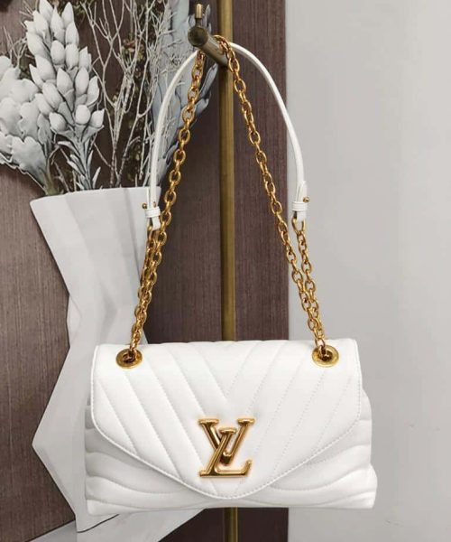 1:1 Replica Louis Vuitton LV New Wave Chain Bag White Luxury Bag For Women M58549 - 9.4in/24cm