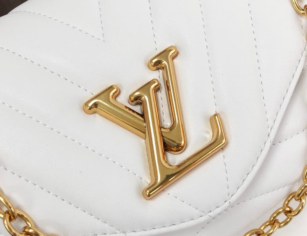 1:1 Replica Louis Vuitton LV New Wave Chain Bag White Luxury Bag For Women M58549 - 9.4in/24cm